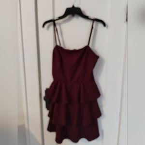 Burgundy dress
